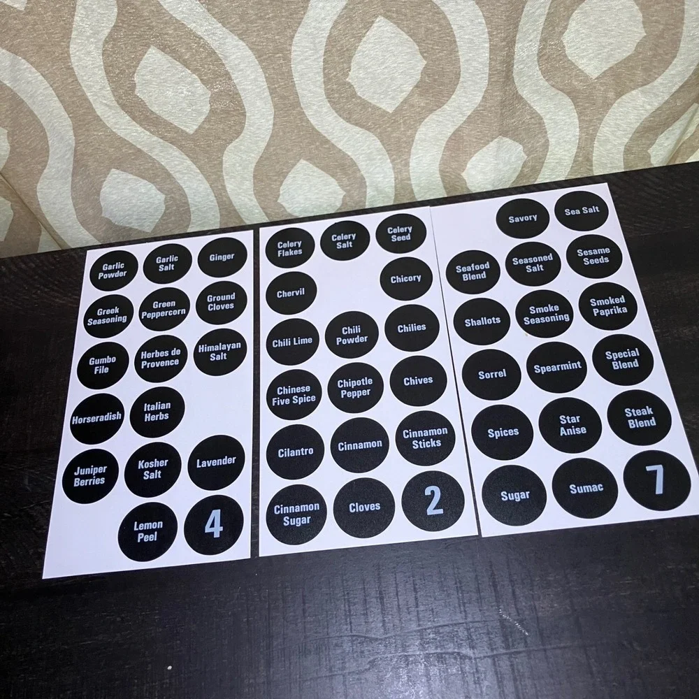 Chalkboard Spice Labels Stickers and Pens for Jars Containers  Organization
